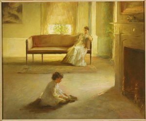 Interior with Mother and Child by Edmund Charles Tarbell